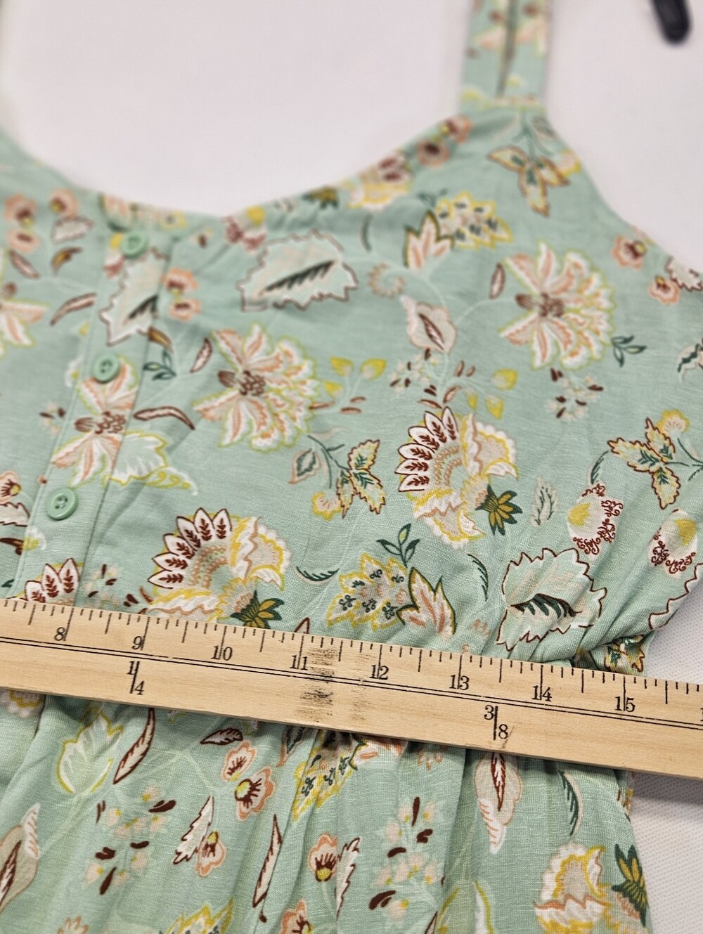 Torrid NWT Midi Super Soft Button-Front Skater Dress Size 2X Green Floral Pocket - Picture 8 of 12